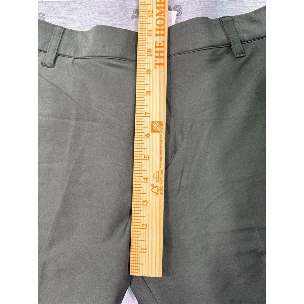Adidas Pants Men 34x32 KHAKI GRN Straight Golf Flat Front  Climacool PERFORMANCE